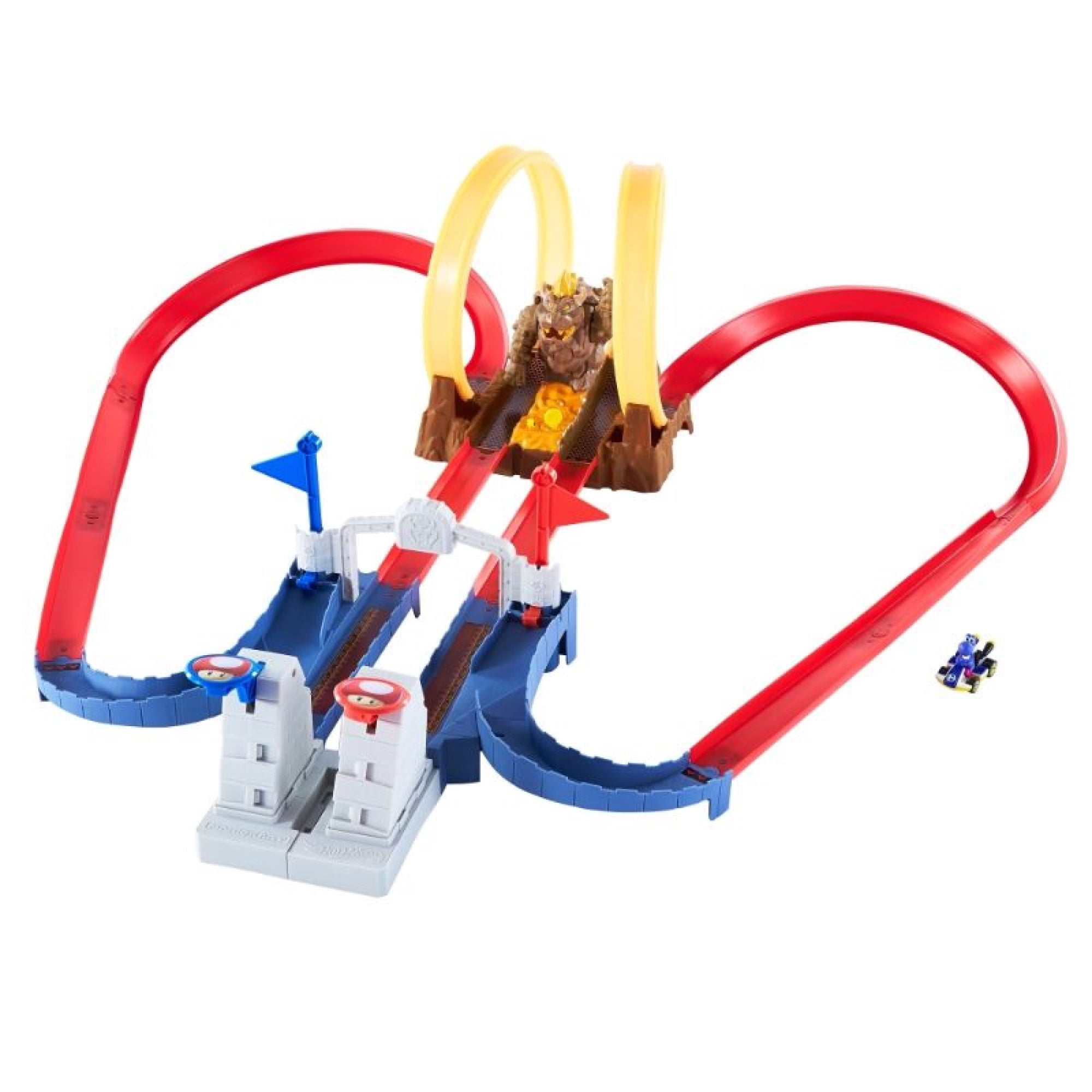 Pista de Carrera Hot Wheels Mario Kart Pista de Juguete Castillo de Bowser