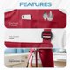 thumbnail image 4 of Delantal Utopia Kitchen 4 unidades rojo con 2 bolsillos, 4 of 6