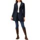 thumbnail image 2 of INSPIRE CHIC Abrigo Largo Clásico de Mujer con Cuello Alto, Manga Larga, Cinturón de Invierno, Talla L, Azul Oscuro, 2 of 7