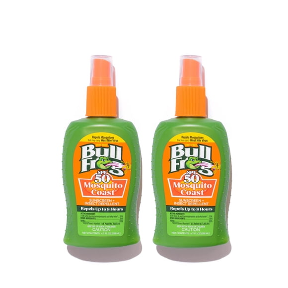 Repelente de insectos en aerosol y protector solar SPF 50 Bullfrog 140 ml