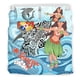 thumbnail image 2 of Juego De Cama Tonga Niñas Polinesias Con Tiburón, 2 of 3