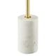thumbnail image 5 of Mesa auxiliar Modway Lyric redonda de latón blanco con base de mármol, 5 of 9