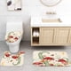 thumbnail image 2 of 4pcs Mushroom Butterfly Pattern Bathroom Set - Waterproof Shower Curtain with Hooks, Non-Slip Rug, Toilet Lid Cover Pad, and U-Shape Mat - Decorate Your Bathroom with Style, 2 of 4