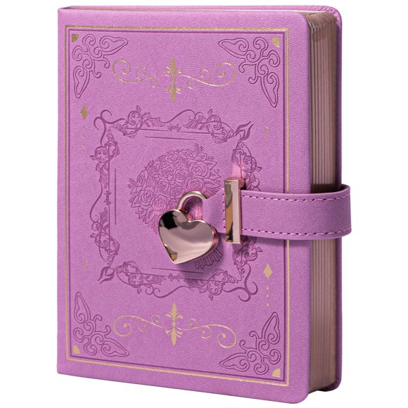 Diario MGGAO 13,5 × 18 cm Rayado con Cierre Bloqueable Rosa Floral