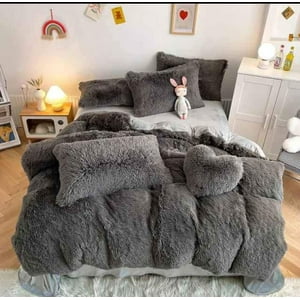 Angeles Del Hogar - Peludo Con Chiporro 1,5 Plaza Gris