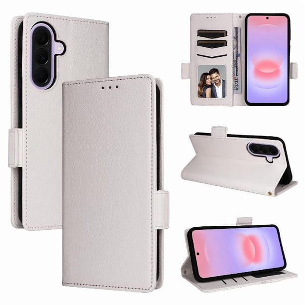 Funda Cartera para Samsung Galaxy A37 5G Tapa Flip con Ranuras y Soporte Blanco