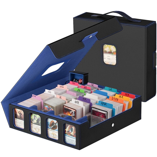 Caja de almacenamiento de tarjetas coleccionables Gomyrod 3200+ con pantalla Commander
