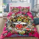 thumbnail image 1 of Ed-hardy Tattoo Tiger Skull Bedding Set Bed Set Adult Kid Bedroom Bedding Gift Bed Sheets, 1 of 5