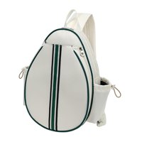 Ioensy - Bolsa De Tenis Crossbody Racquet De Transporte De Pickleball Almacenamiento De La Raqueta Mochila Blanca B