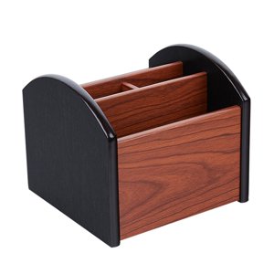 Magideal - Organizador De Almacenamiento De Escritorio Giratorio, Portalápices, Organizador De Papelería Con Compartimento, Soporte Para Controles Remotos Caddy