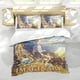 thumbnail image 5 of El Imaginario Conjunto de sábanas temático, trío de piezas, cómodo y amigable con la piel, diseño único, regalo de decoración para el hogar para familiares, amigos y fans, 90 cm * 190 cm, 5 of 6