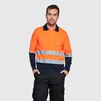 Jayson - Polera Alta Visibilidad Ml Cuello Camisero Naranja Xxl