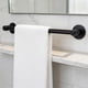 thumbnail image 1 of Barra para toallas HIGHCRAFT 46 cm negro mate de montaje en pared, 1 of 9