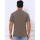 thumbnail image 3 of INSPIRE CHIC Camisetas Henley de Hombre Casual de Verano con Mangas Cortas Botón Básico M Marrón, 3 of 5