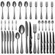 thumbnail image 5 of Juego de cubiertos martillados de 49 piezas con organizador, cubiertos de acero inoxidable de alta resistencia para 8 personas, juegos de cubiertos con cuchillos para carne, inoxidables, pulidos a esp, 5 of 5
