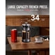 thumbnail image 2 of Cafetera French Press BAYKA de vidrio resistente al calor de 1 litro, 2 of 9