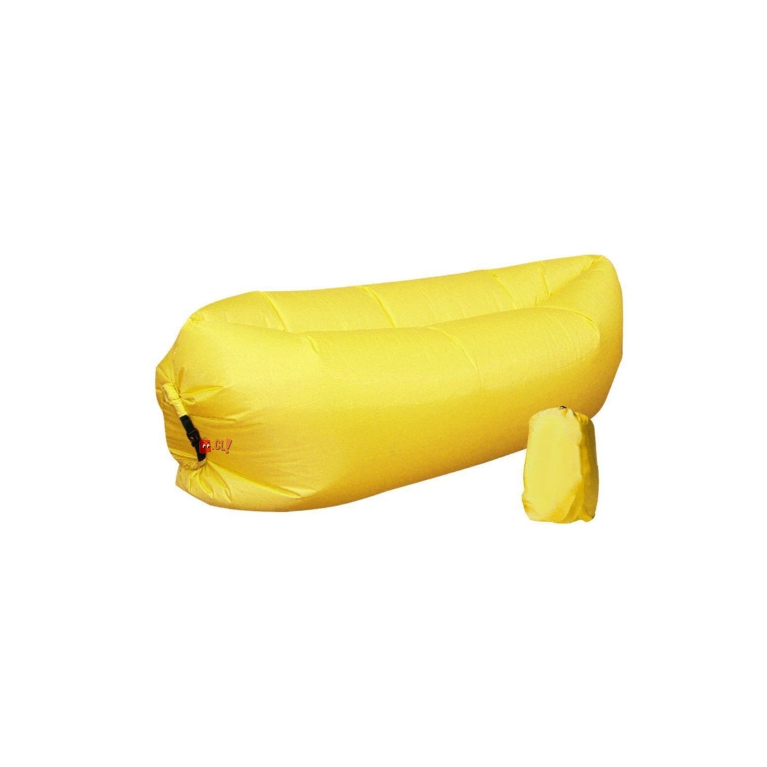 Puntostore - Sofá Tumbona Sillón Inflable 200cmx90cm Color Amarillo -