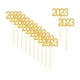thumbnail image 5 of 12 Piezas 2023 Cupcake Topper, Decoraciones Cake Topper Suministros año Nuevo Glitter para Fiesta Decoraciones Cumpleaños Graduación Boda Aniversario Dorado, 5 of 5