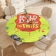 thumbnail image 4 of Los Twits-theme Fitted Round Tablecloths Elastic Edged Table Covers Waterproof Table Cloth for Kitchen Holiday Party Tables Decor 120cm, 4 of 6