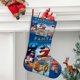 thumbnail image 2 of Fantasía Tema: Calcetines de Navidad, fino lino blanco para colgar en escaleras y chimenea, decoración navideña para el hogar, regalo de Navidad. 45cm × 32cm, 2 of 5