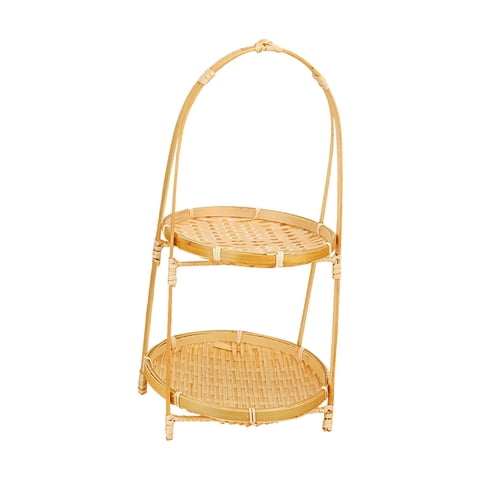 Bothyi - Cesta De Frutas Tejida, Bandejas Para Servir, Decoración, Almacenamiento De Alimentos Para El Hogar, Cocina, Picnics, Doble Capa