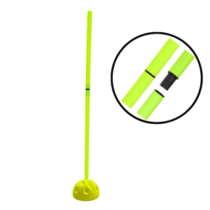 Linea Sport - Bastón Slalom Enroscable De 1.50 M Con Base Fija Para Entrenar