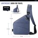 thumbnail image 5 of Bolsa de viaje WANDER PLUS® Antirrobo con bandolera azul para mujeres y hombres, 5 of 6