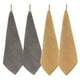 thumbnail image 1 of Toallas faciales de algodón - Toallitas faciales ultra suaves para baño, 35 x 35 cm, paquete de 4, color gris, 1 of 5