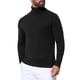 thumbnail image 4 of Suéter de Cuello Alto Acanalado para Hombre INSPIRE CHIC Manga Larga Cuello Simulado L Negro, 4 of 6
