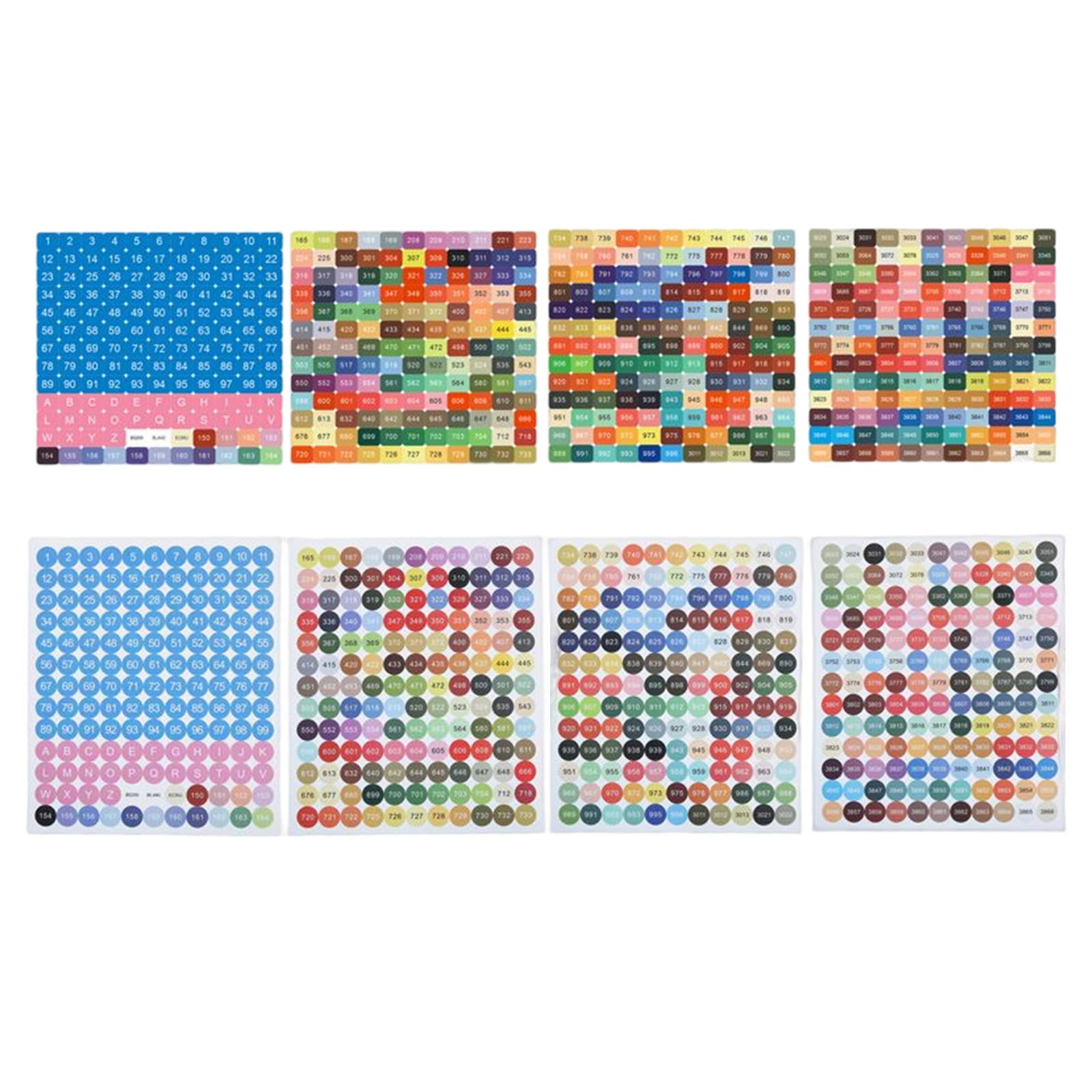 Magideal - Etiquetas Adhesivas Portátiles Con Números De Color, Etiquetas Adhesivas Duraderas Para Organizar Manualidades Y Manualidades, Etiquetas Adhesivas Par