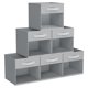 thumbnail image 1 of Cubos de almacenamiento en forma de cubo DIMM de Storage Cubes, paquete de 6 con ventana, 28 x 28 cm, 1 of 6
