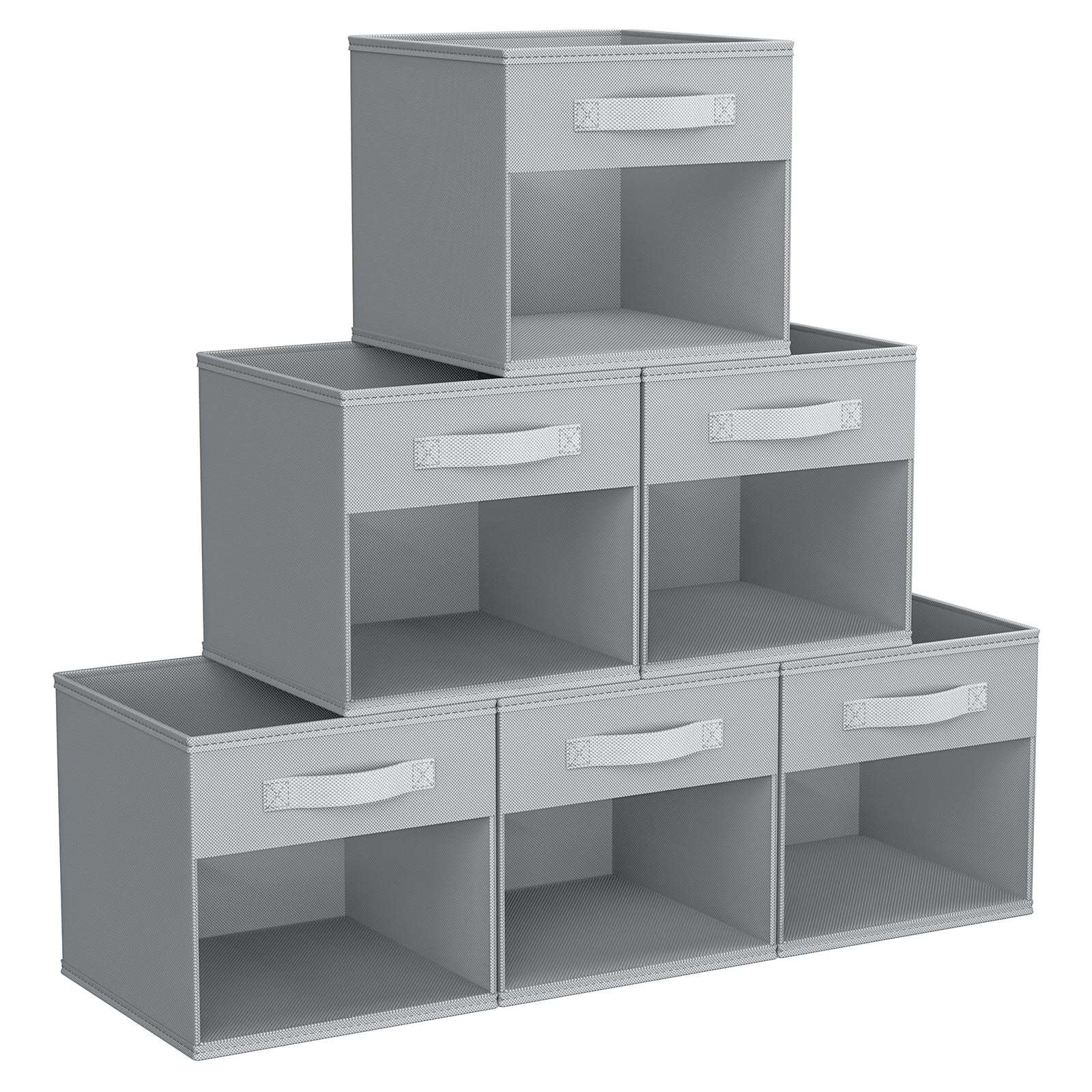 Dimj - Cubos De Almacenamiento En Forma De Cubo Dimm De Storage Cubes, Paquete De 6 Con Ventana, 28 X 28 Cm