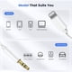 thumbnail image 3 of [Certificado Apple MFi] Cable auxiliar para iPhone, adaptador de conector Lightning a conector de auriculares de 3,5 mm de 1 m, cable de audio estéreo auxiliar macho para iPhone 14/13/12/11/SE/XS/XR/X, 3 of 7