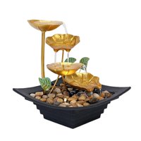 Bothyi - Fuente De Agua De Mesa De 4 Niveles Para Escritorio, Patio, Mesa, Adorno De Feng Shui