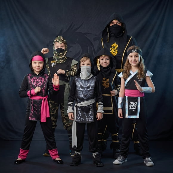 Disfraz Premium Ninja Dragon Esqueleto Camuflaje Infantil