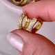 thumbnail image 3 of Aros Argollas Aretes Baño De Oro 18k Zircón Niñas Bebe Damas, 3 of 3