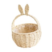 Magideal - Cesta De Almacenamiento De Regalo Para Huevos De Pascua, Dulces, 7X11 Pulgadas, Adorable Multifuncional Para Decoración De Recuerdos De Fiesta, Ligera Cuerda De Papel