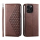 thumbnail image 1 of Funda Flip FOXDOCK para iPhone 15 Pro Max , Estilo Billetera con Diseño Rombo, Correa de Mano y Soporte, Uso Diario, 1 of 6