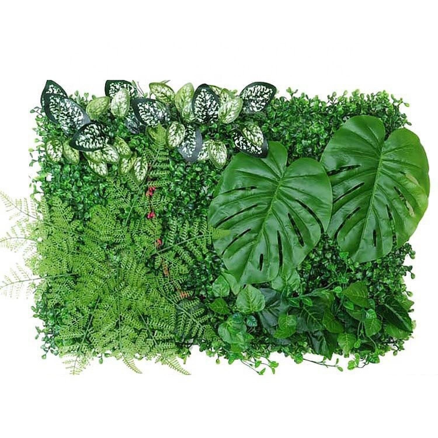 Arbusto Real - Jardín Muro Vertical Artificial B Palmeta Plantas 60x40 Cm