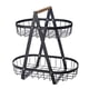 thumbnail image 3 of Cesta De Frutas Cesta De Almacenamiento De Alambre Para Comedor Baño Cocina Encimera Negro, 3 of 5