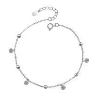 Fershop - Tobillera Cadena Con Circones Colgantes