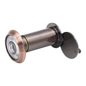 Magideal - Mirilla Para Puerta Ojo Mágico Con Lente Ancha Visor De Aleación Y Espía Residencial Estructura Metálica Robusta Con Visión Panorámica Adecuado Para 35 A 60 Mm Rojo