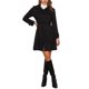 thumbnail image 2 of INSPIRE CHIC Abrigo de Imitación de Gamuza para Mujer con Cinturón, Chaqueta Larga con Cremallera y Diseño de Moda S Negro, 2 of 6