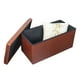 thumbnail image 2 of Baúl otomano plegable de ecocuero café, 2 of 3
