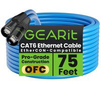 Cable Ethernet Gearit Blindado Cat6 Ethercon De 75 Pies, Azul