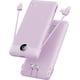 thumbnail image 1 of VRURC Power Bank 10000mAh con cables USB-C integrados, color morado, 1 of 9