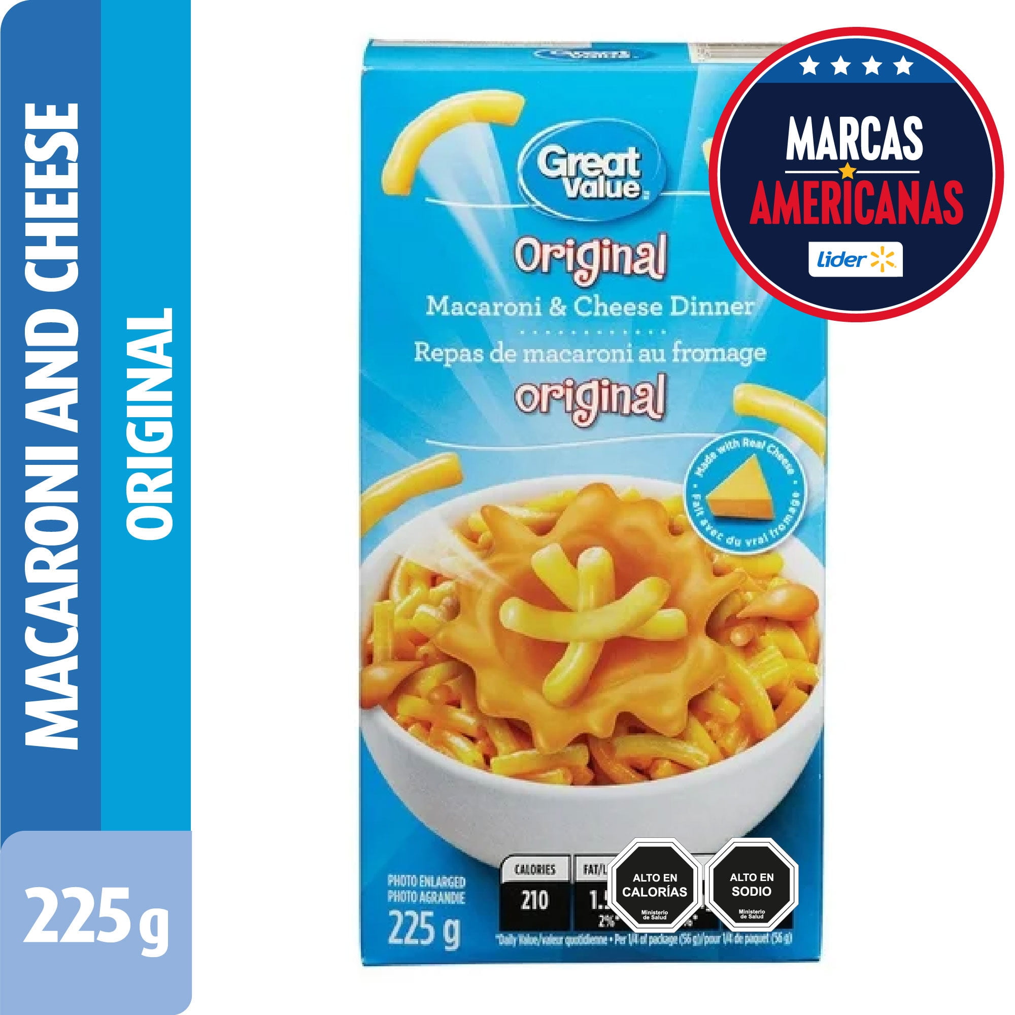 Macarrones Con Queso Original 225 Great Value