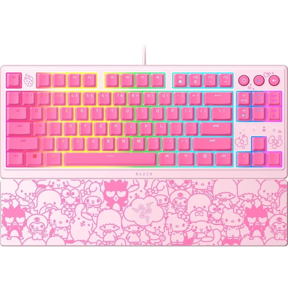 Teclado para juegos Razer Ornata V3 TKL Hello Kitty de perfil bajo