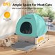 thumbnail image 3 of Caja de arena para gatos Meowant de acero inoxidable con tapa extra grande, 3 of 8