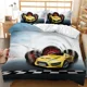 thumbnail image 1 of x1134 Bed SheetsRace Car Bedding Set Twin Size Burning Red Flame Duvet Cover Set Sports Car Comforter Cover /Polyester Quilt Cover 3-Piece Bedding Set (1 Duvet Cover + 2 Pillow Shams) nj1134, 1 of 5